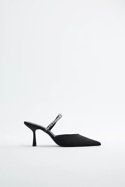 New Pointed Toe Stiletto Black Sexy