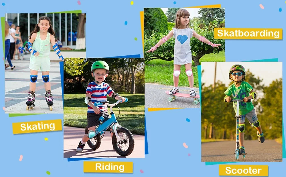 Safety Set with Wrist Guard for Skating Cycling New