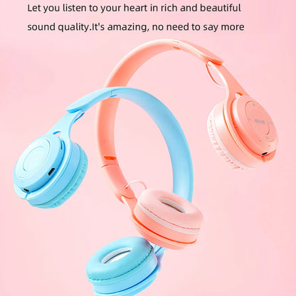 Foldable Kids Headphones - Wireless Bluetooth Over-Ear for Music & Gaming