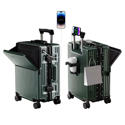 AIWEIN Aluminium Frame Suitcase PC Hard Shell