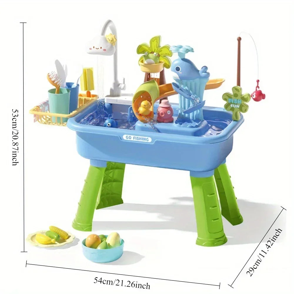 Kids Play Sink with Running Water & Electric Faucet