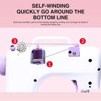 NENG 505A Portable Sewing Machine with 12 Stitches | Electric &amp; Battery Powered