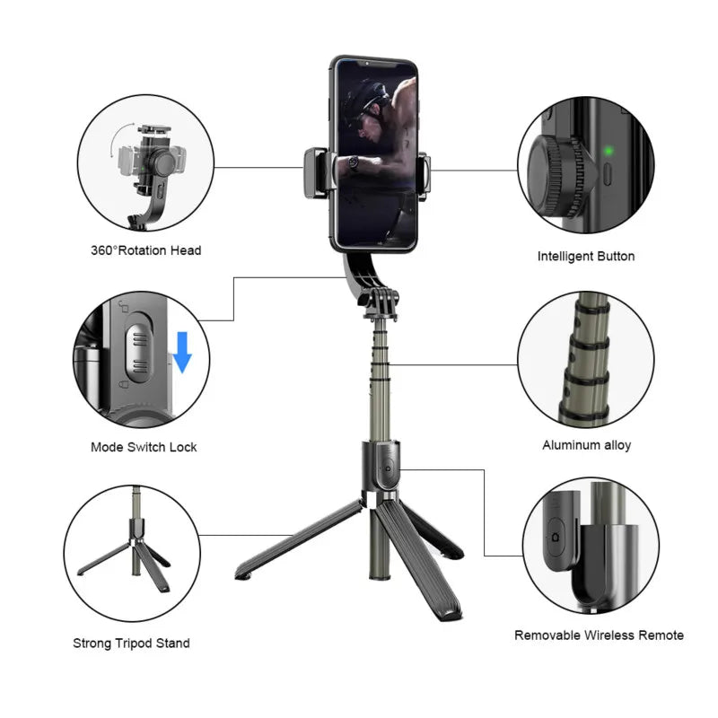 Gimbal Stabilizer For iPhone Android Cell Mobile Phone