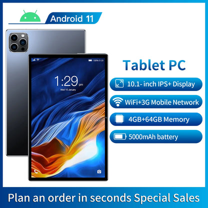 P37 Global Version 10.1 Inch Tablets Octa Core Android 11, 4GB+64GB,