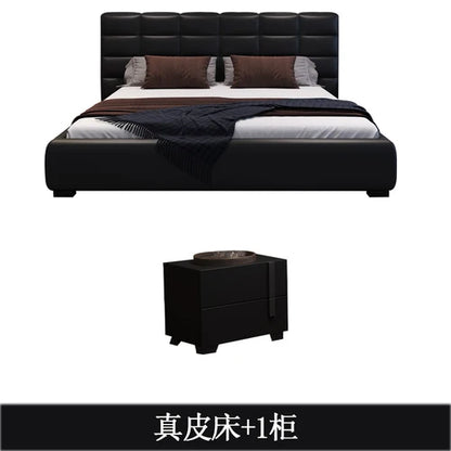 Multifonction Double Bed Modern Minimalist Queen Size Bedroom Bed Storage Wood Camas Y Muebles Dormitorio Luxury Furniture