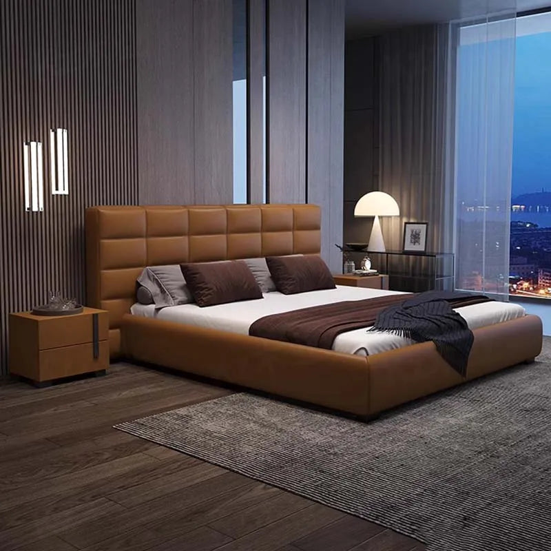 Multifonction Double Bed Modern Minimalist Queen Size Bedroom Bed Storage Wood Camas Y Muebles Dormitorio Luxury Furniture