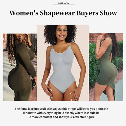 Full Body Shaper | All-in-One Slimming Bodysuit with Thong Back
