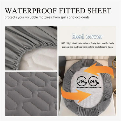 Waterproof & Breathable Fitted Sheet - 400TC Cotton Mattress Protector