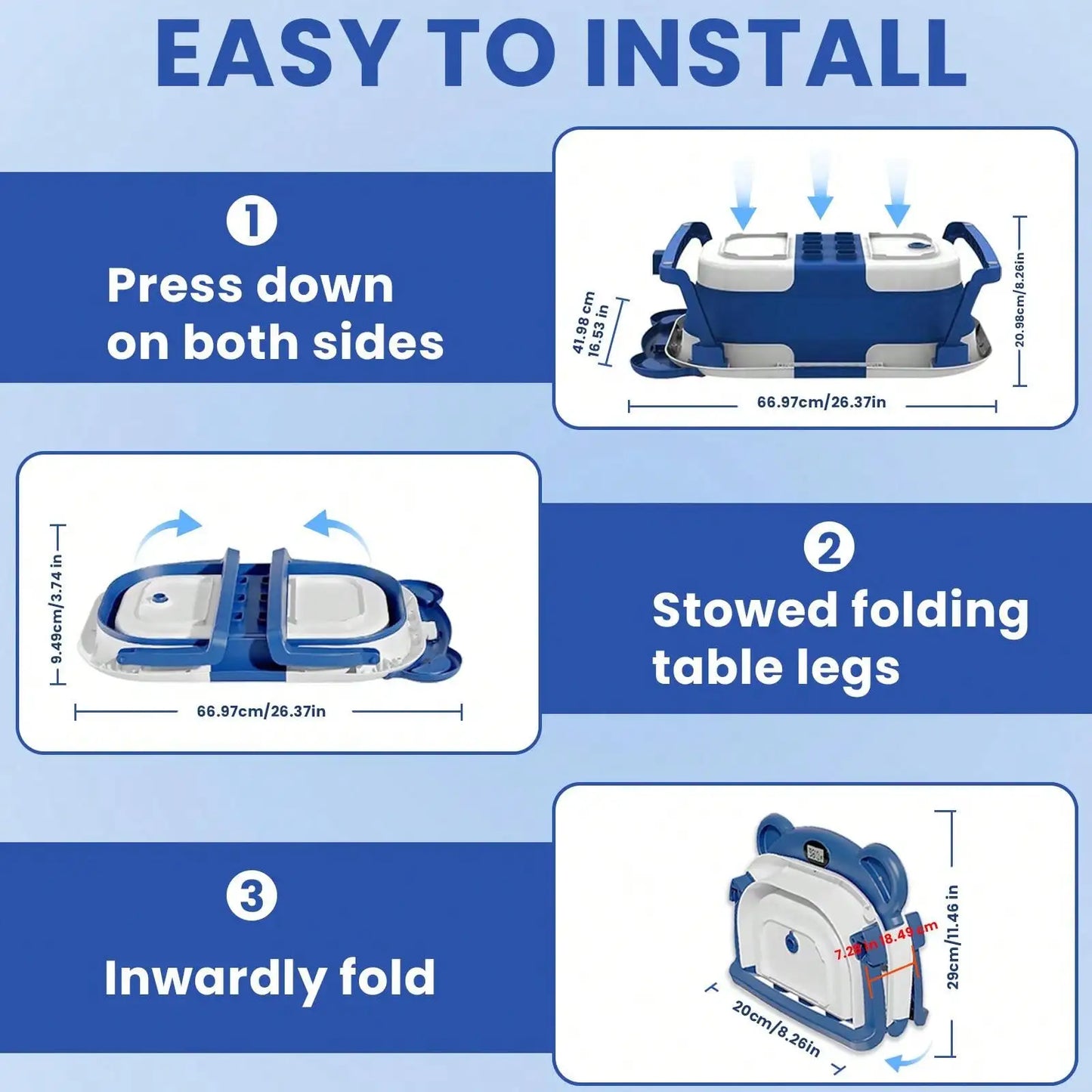 Portable Collapsible Baby Bathtub with Thermometer