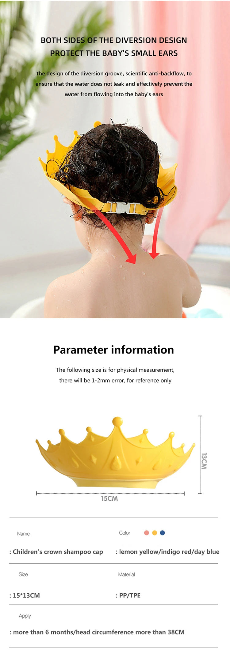 protection silicone shampoo caps baby and children