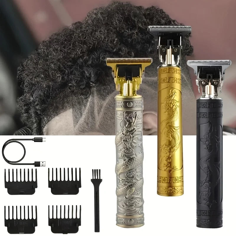 T9 Dragon-Carved Hair Clipper for Men