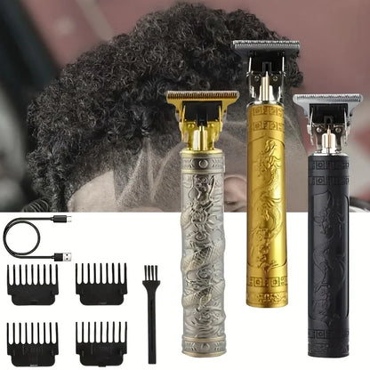 T9 Dragon-Carved Hair Clipper for Men