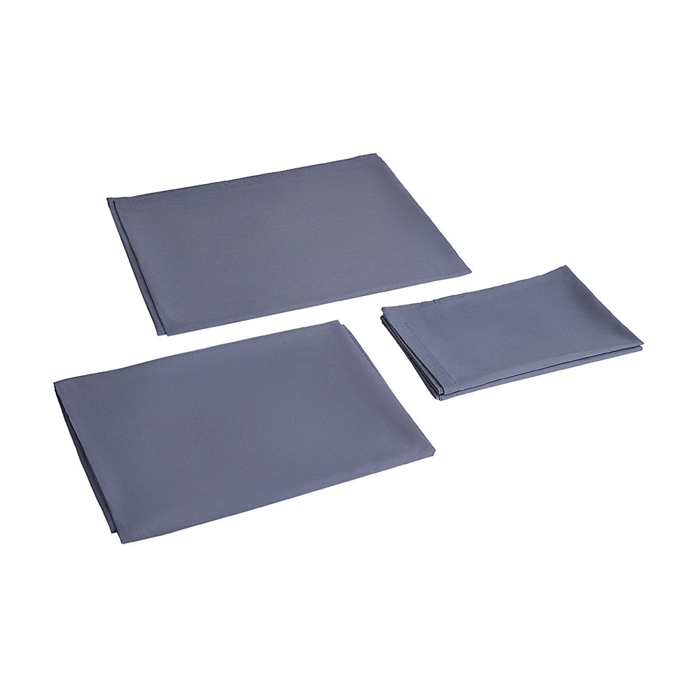 Lifeideas Linen-Style Sheet Set - 4-Piece, Silver-Grey, Easy-Care Polyester Blend