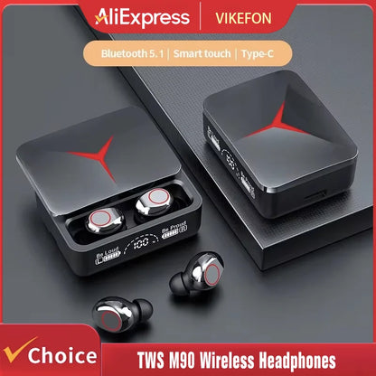 TWS M90 Wireless Headphones Gaming Earphone Bluetooth 5.3 Sport Earbuds with Mic Wireless Headset For iPhone 16 15 14 13 Xiaomi