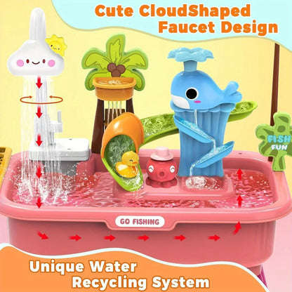 Kids Play Sink with Running Water & Electric Faucet