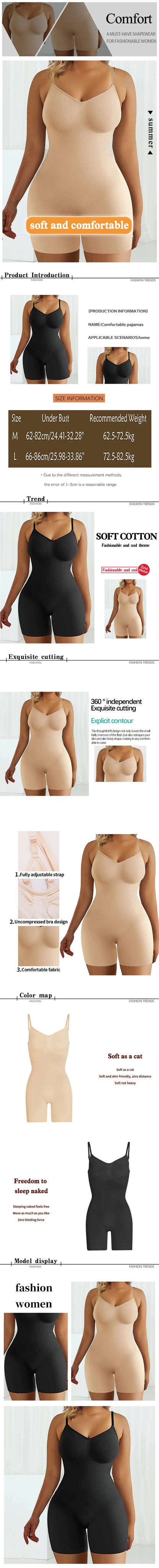 Seamless Tummy Control Bodysuit - High-Waist Shapewear for Everyday Wear