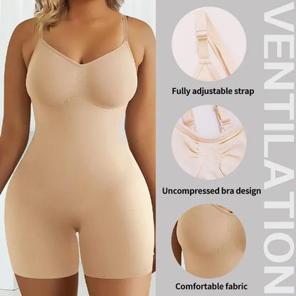 Seamless Tummy Control Bodysuit - High-Waist Shapewear for Everyday Wear