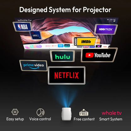 XGODY 1080P Smart Projector | Official Netflix, 440 ANSI, Auto Focus & Keystone