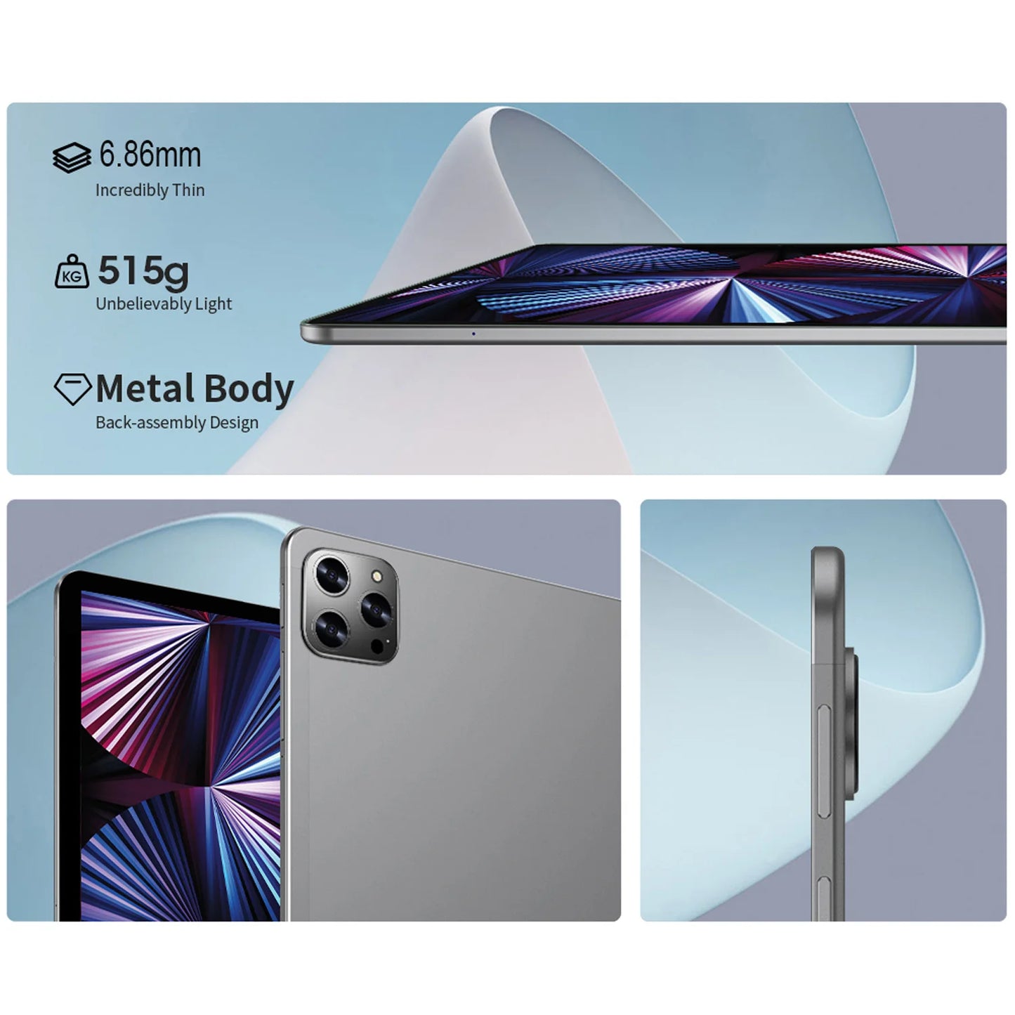 P37 Global Version 10.1 Inch Tablets Octa Core Android 11, 4GB+64GB,