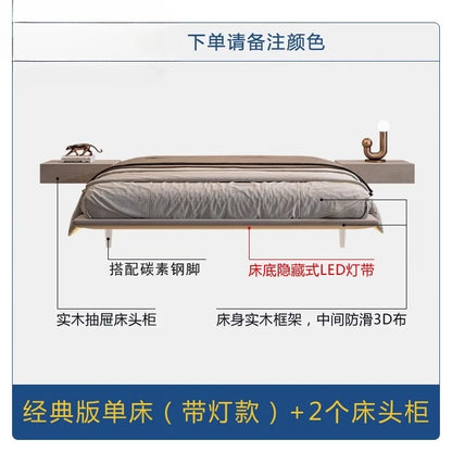 king size suspended bed with headboard