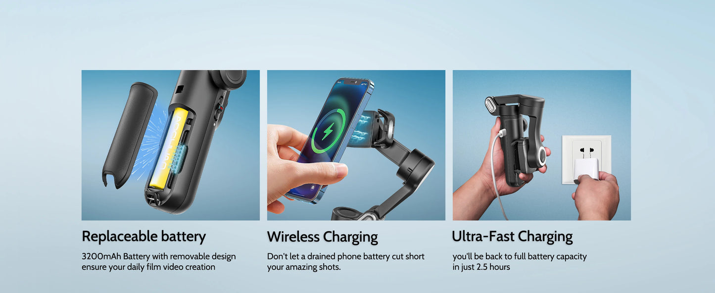 AOCHUAN Smart Phone XPro Smartphone 3 Axis Gimbal Stabilizer