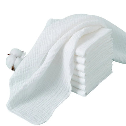 10pcs Reusable Baby Diaper Ecological Cotton Soft Gauze Diapers For Babies Double Layers Newborn Changing Nappies