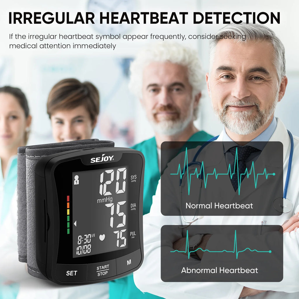 SEJOY Electronic Blood Pressure Monitor Wrist Cuff Tonometer