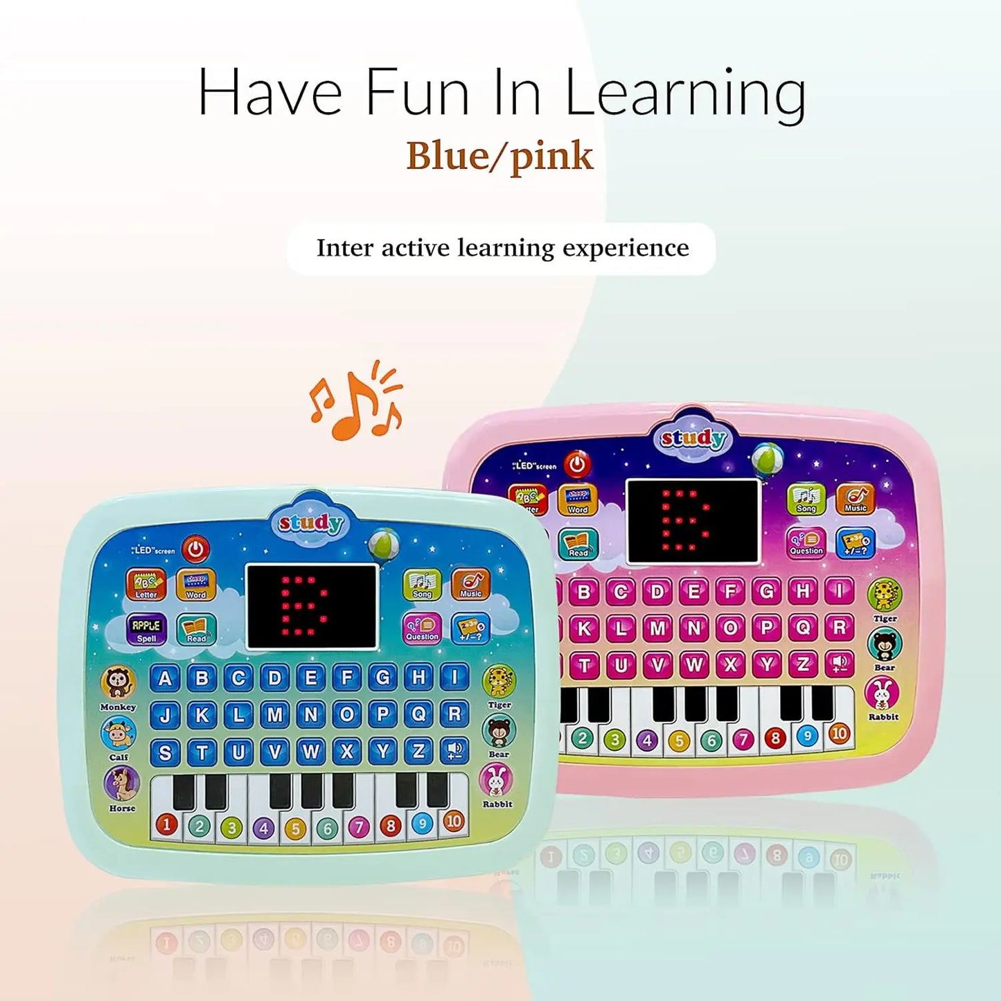 Educational Learning Pad with LED Screen