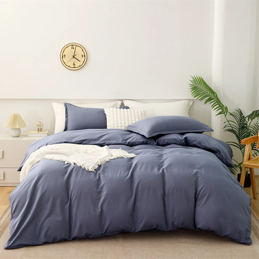 Lifeideas Linen-Style Sheet Set - 4-Piece, Silver-Grey, Easy-Care Polyester Blend