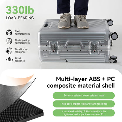 AIWEIN Aluminium Frame Suitcase PC Hard Shell