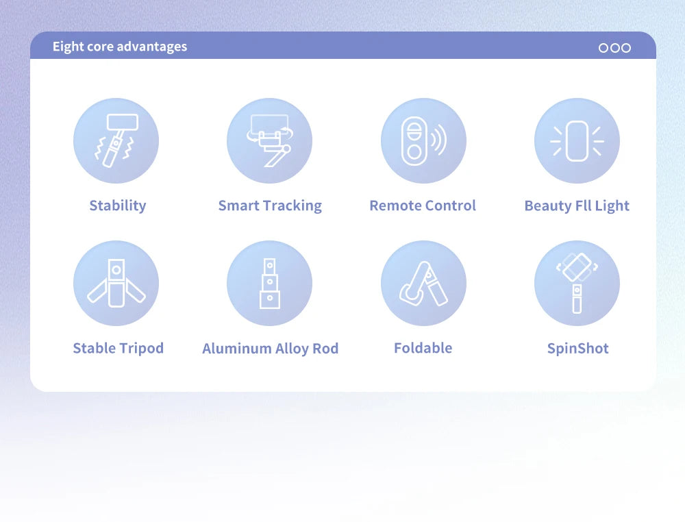 Selfie Stick Phone Gimbal Stabilizer For iPhone Android