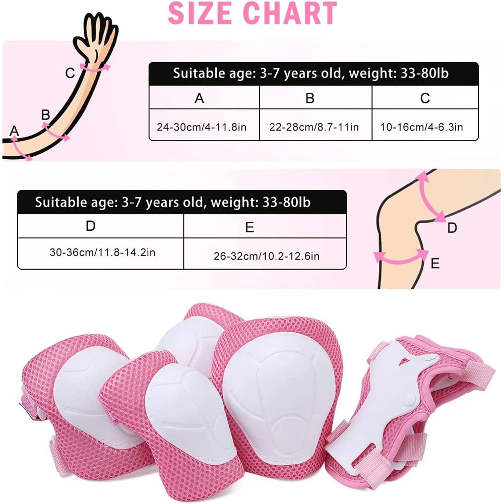 Safety Set with Wrist Guard for Skating Cycling New