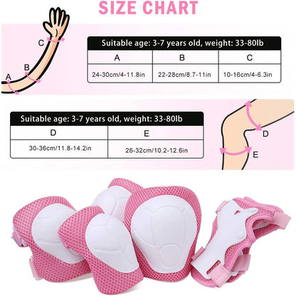 Safety Set with Wrist Guard for Skating Cycling New