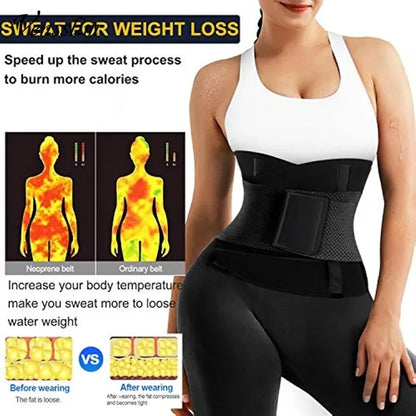 Women Sauna Sweat Abdomen Trimmer Belt Waist