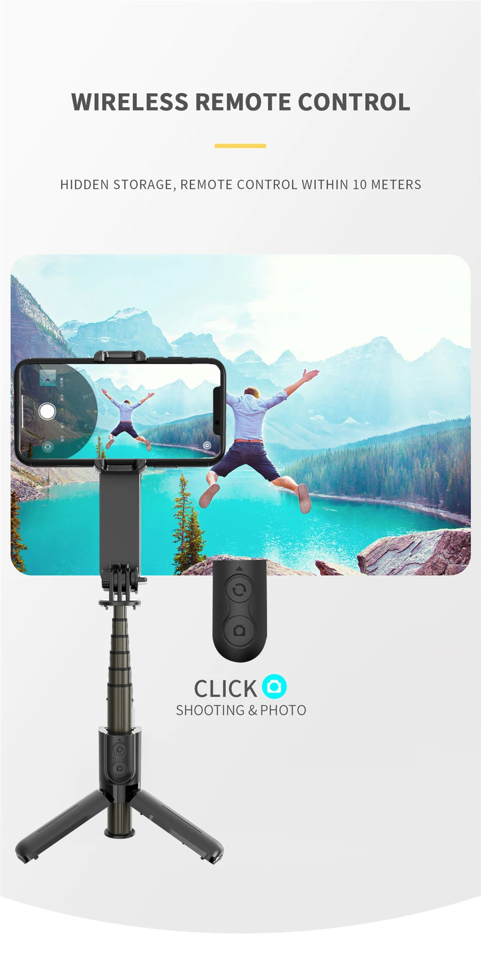 Gimbal Stabilizer For iPhone Android Cell Mobile Phone