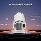 GerTong Go-Anywhere Movie Projector: 1080P & 200 ANSI Brightness