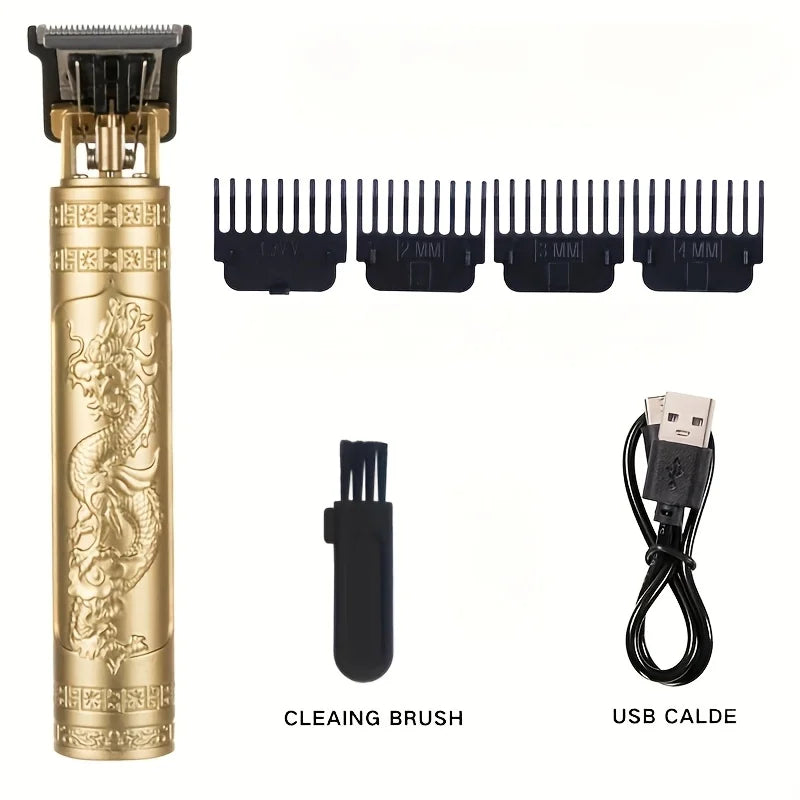 T9 Dragon-Carved Hair Clipper for Men