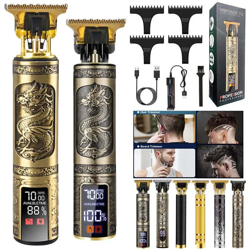 Professional Cordless Hair Clipper for Men - Waterproof Rechargeable