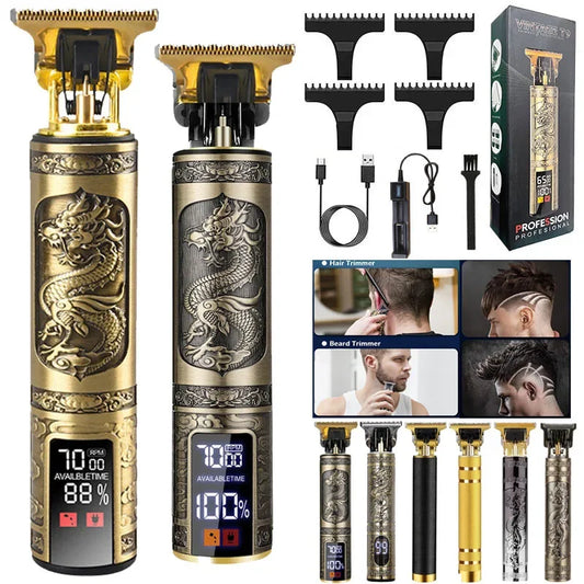 Professional Cordless Hair Clipper for Men - Waterproof Rechargeable