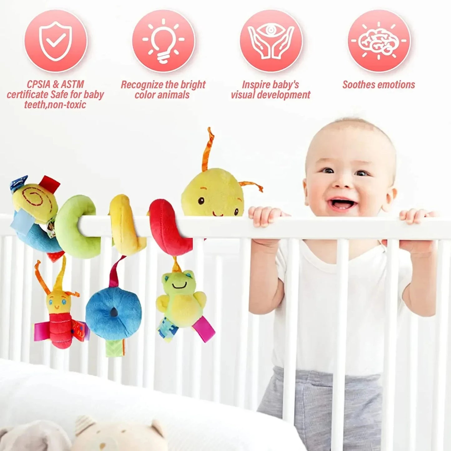 Baby Crib Hanging Rattles Toys Car Seat