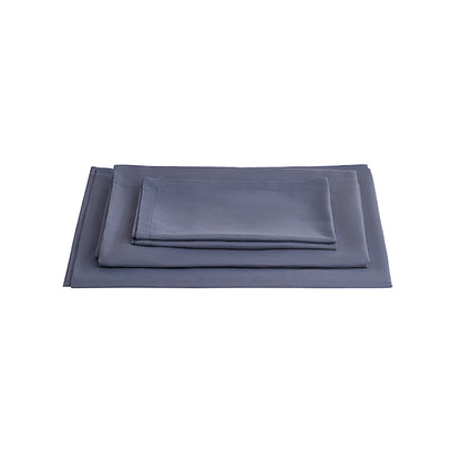 Lifeideas Linen-Style Sheet Set - 4-Piece, Silver-Grey, Easy-Care Polyester Blend