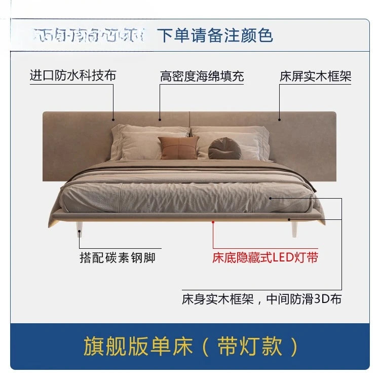 king size suspended bed with headboard