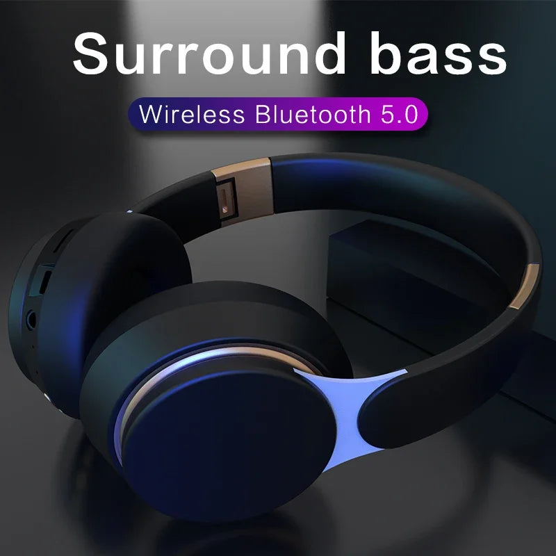 Wireless Headphones Bluetooth Earbuds Stereo Foldable Helmet Earphone With Mic Support TF Card for Phone TV PS4 Headset