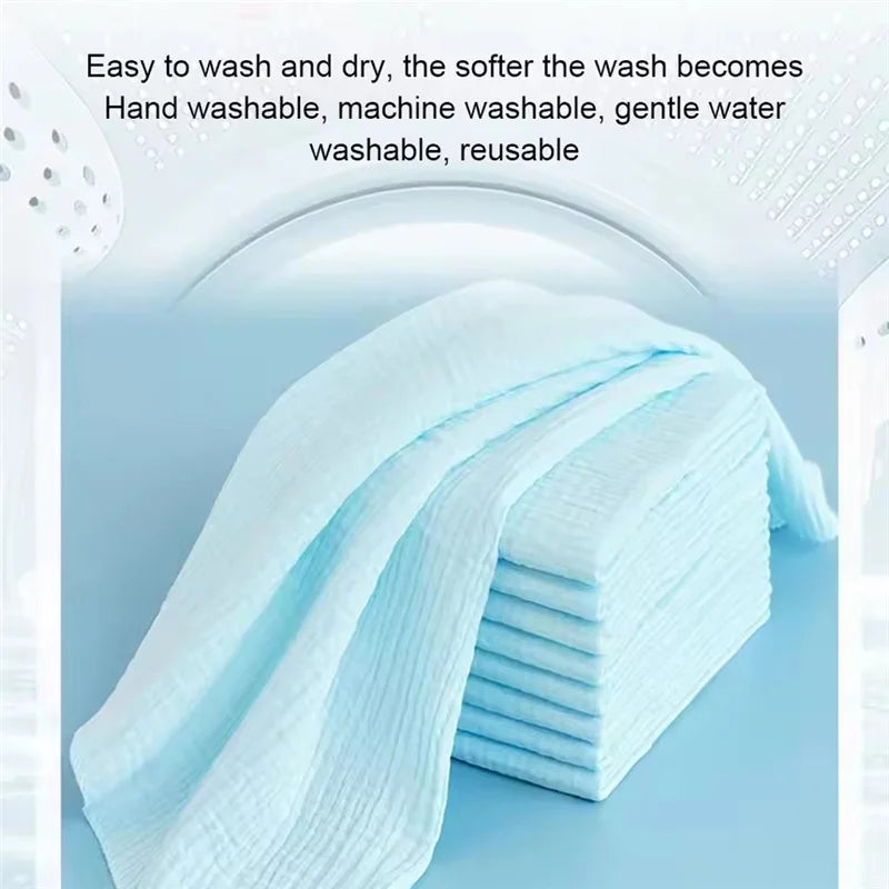 10pcs Reusable Baby Diaper Ecological Cotton Soft Gauze Diapers For Babies Double Layers Newborn Changing Nappies