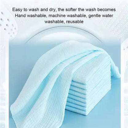 10pcs Reusable Baby Diaper Ecological Cotton Soft Gauze Diapers For Babies Double Layers Newborn Changing Nappies