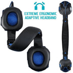 Tacticon Wired Headset for Multi-Platform Gaming with Flip-to-Mute Noise Cancelling Microphone
