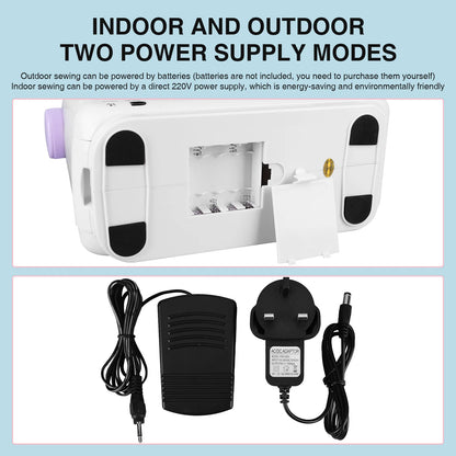 NENG 505A Portable Sewing Machine with 12 Stitches | Electric &amp; Battery Powered