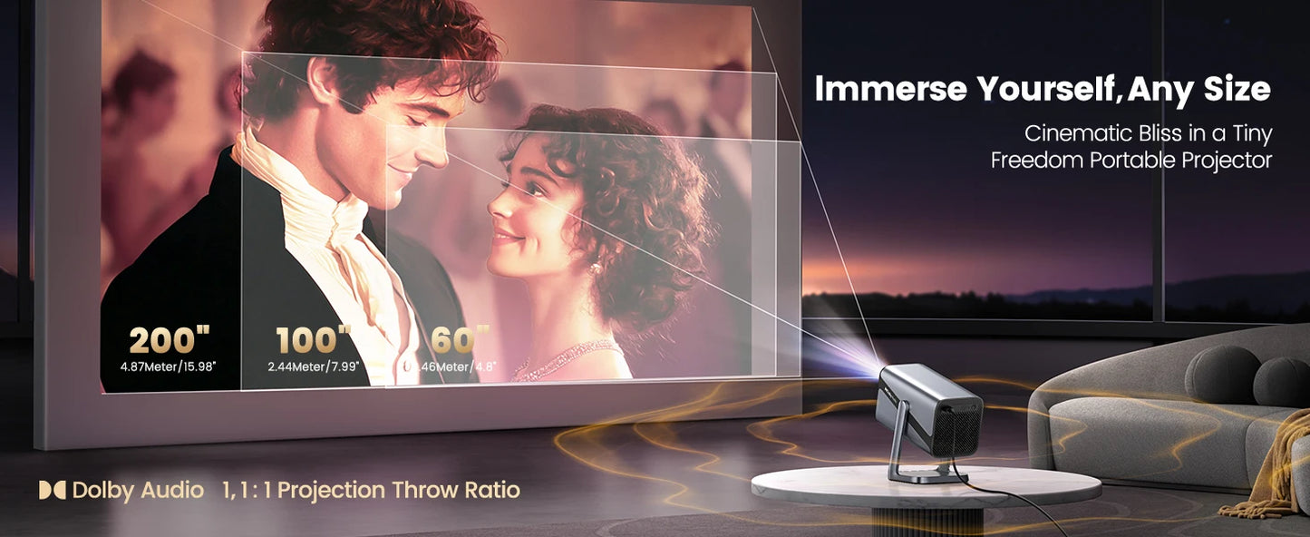 IWIMIUS 4K Projector Netflix Officially 800ANSI Native 1080P