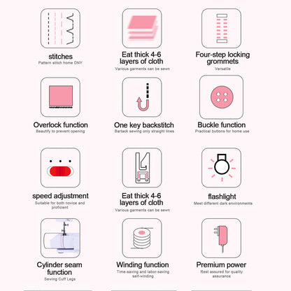 Beginner's Sewing Machine | 2-Speed, Double Thread, with Foot Pedal