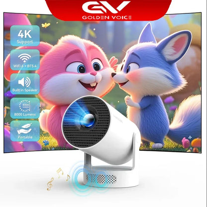 Mini Portable Projector HY300 Ultra HD 4K 720P Android 11